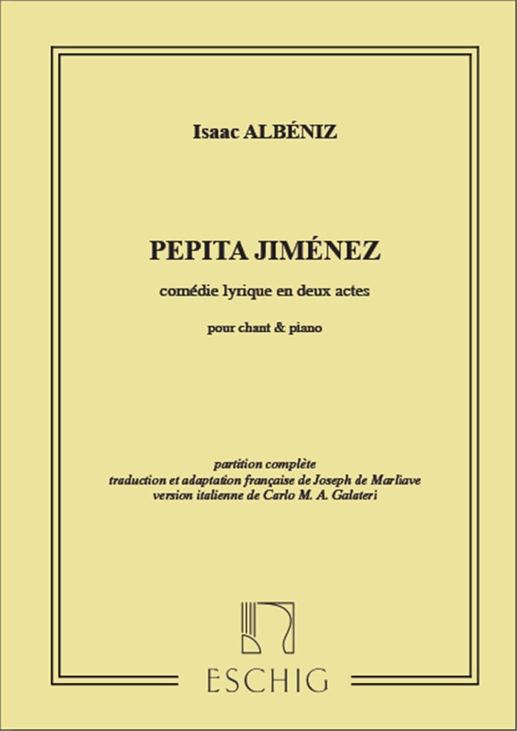 Pepita Jimenez Chant/Piano (Fr/Ita)
